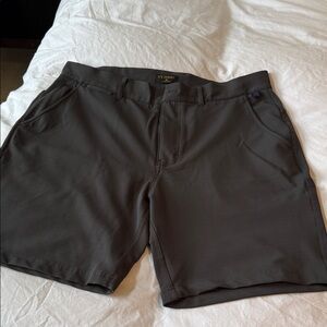Men's Dark Gray Flat Front Shorts